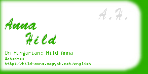 anna hild business card